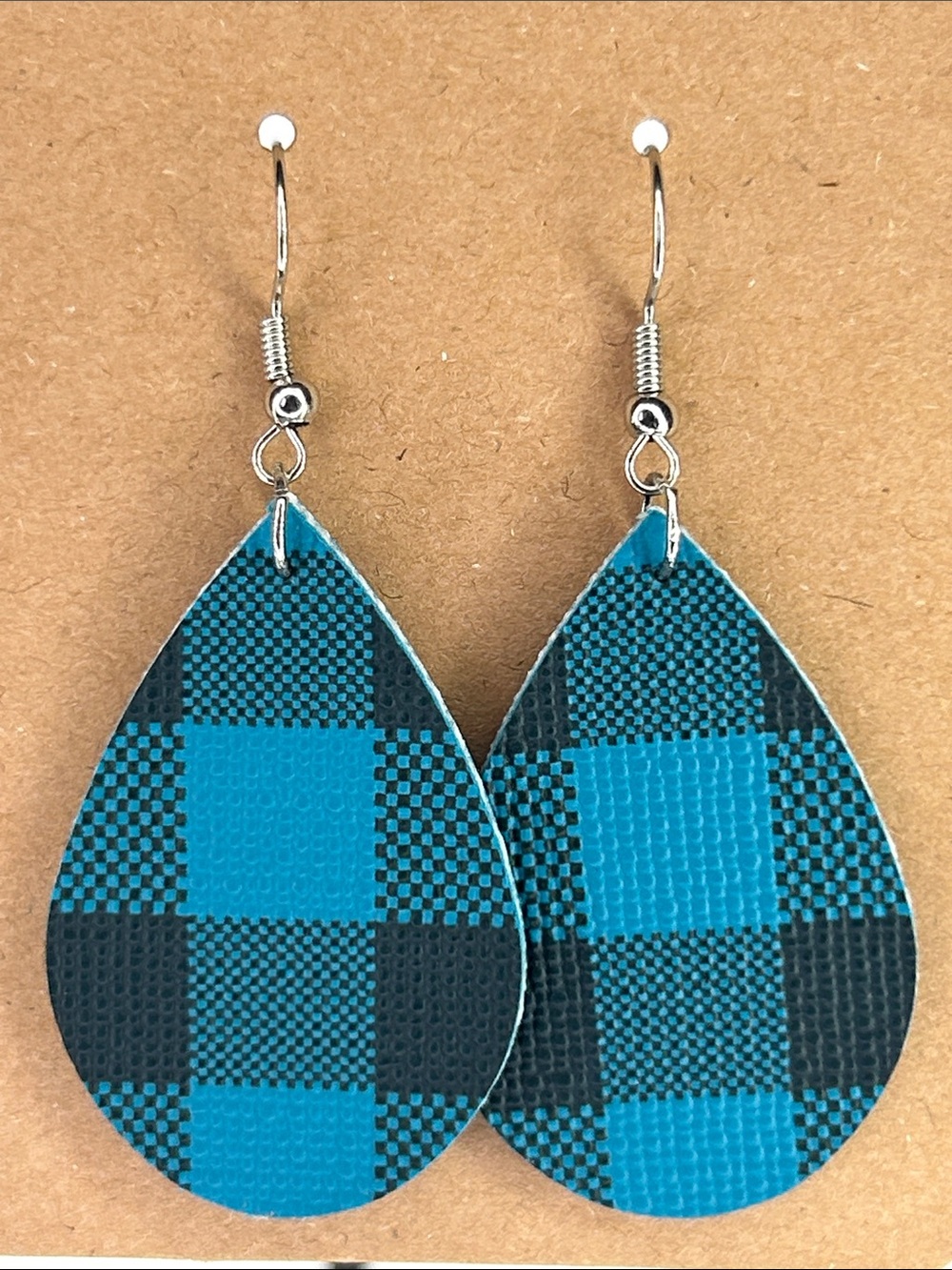 Mini Faux Leather Teardrop Earrings Fashion Jewelry